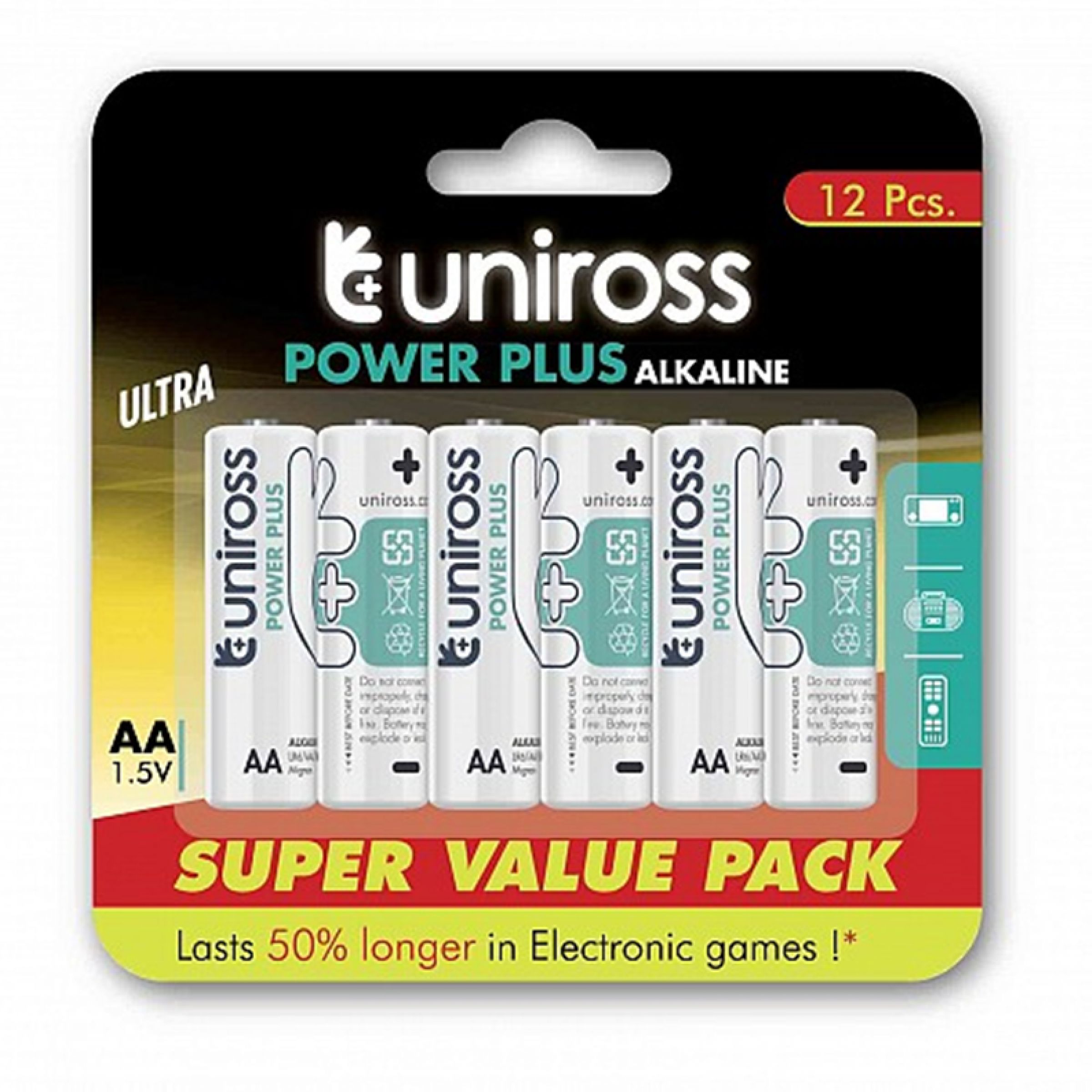 K B Uniross Aa Alkaline Stk Batteri